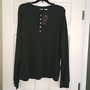 Men’s Levi's Dark Green Ribbed Shirt